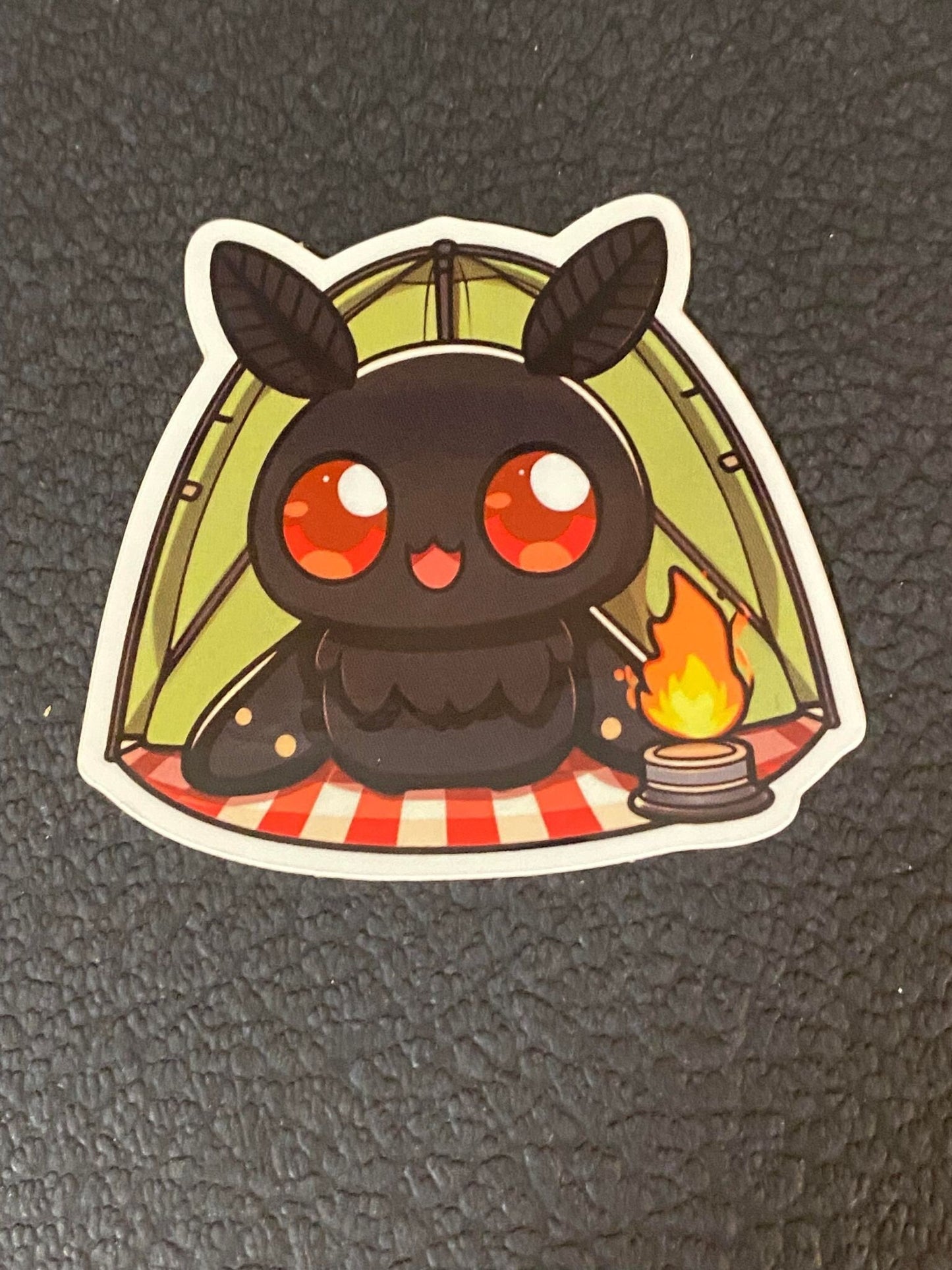 Camping Mothman Sticker