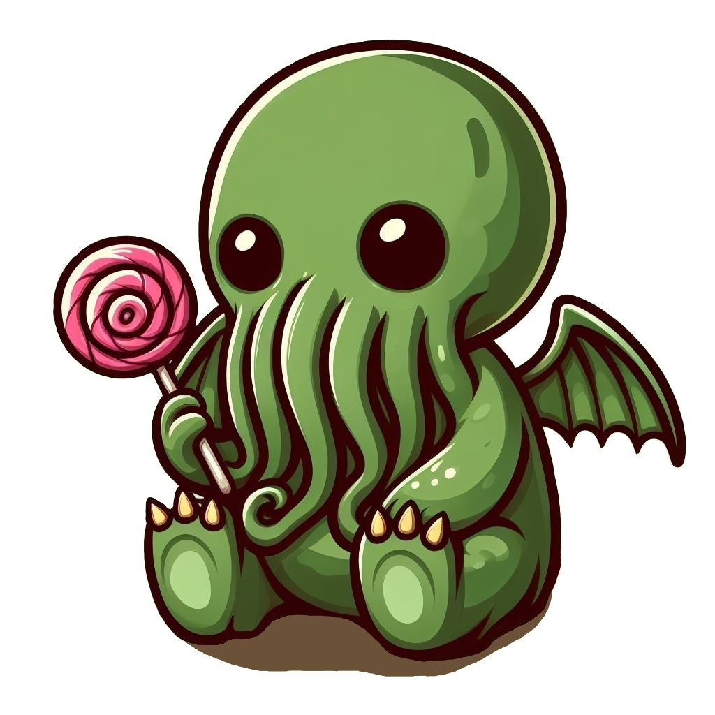Cthulhu & Candy Sticker