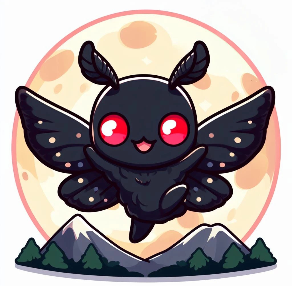 Mothman and The Moon Sticker