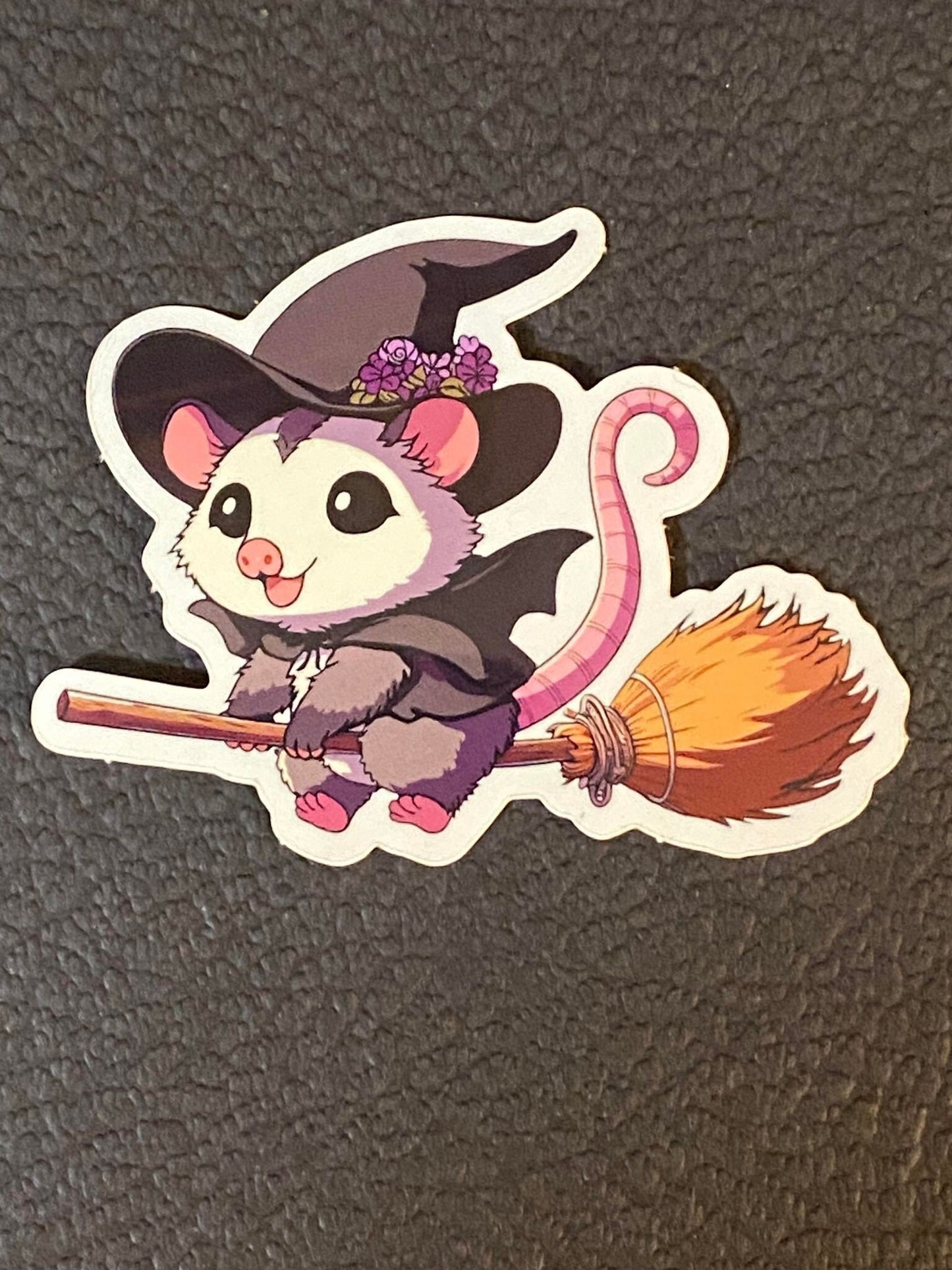 Opossum Taking Flight Sticker