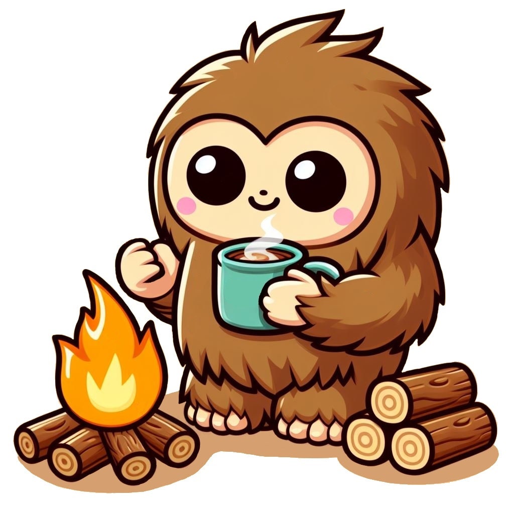 Bigfoot & Coffee Sticker