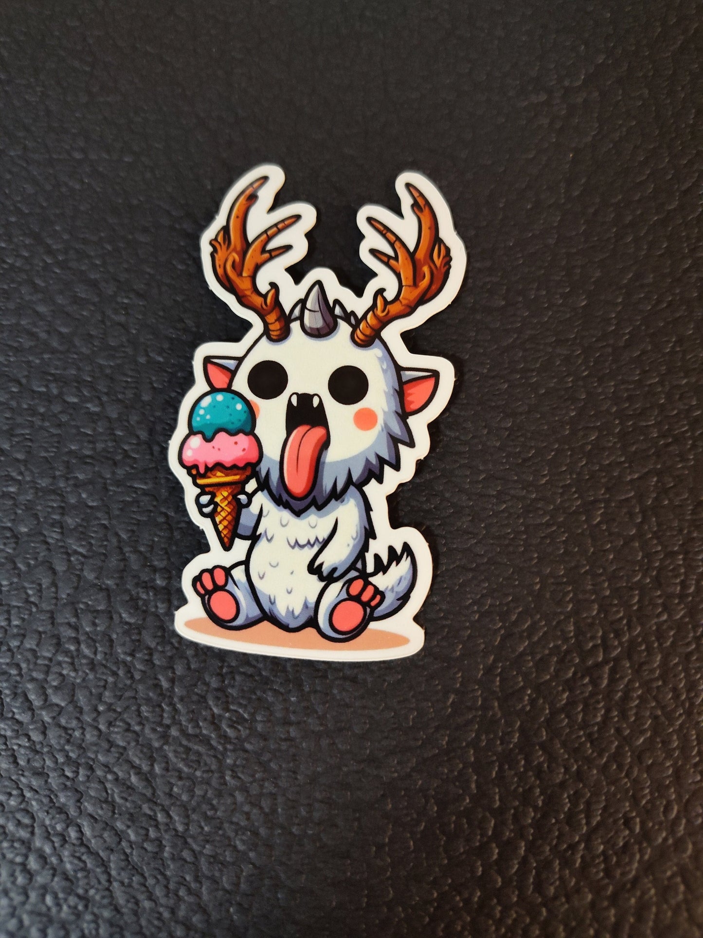 Wendigo with Ice Cream Sticker