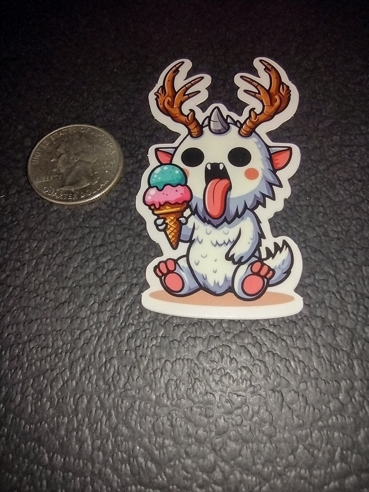 Wendigo with Ice Cream Sticker