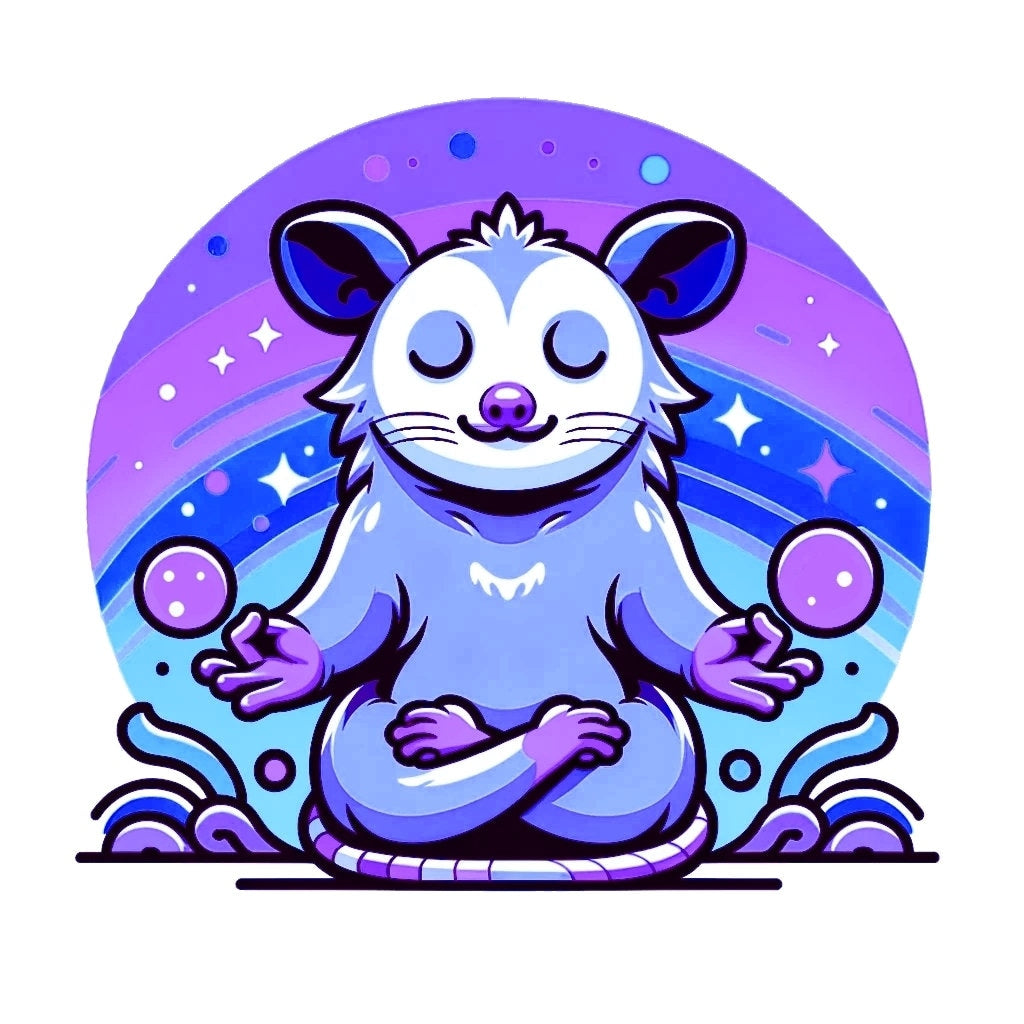 Opossum Meditating Sticker