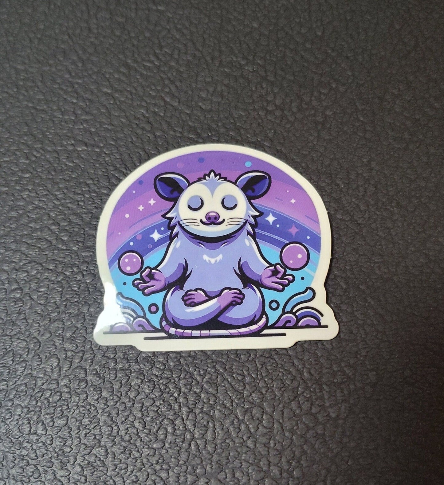 Opossum Meditating Sticker