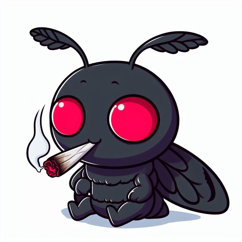 Mothman Toking Sticker