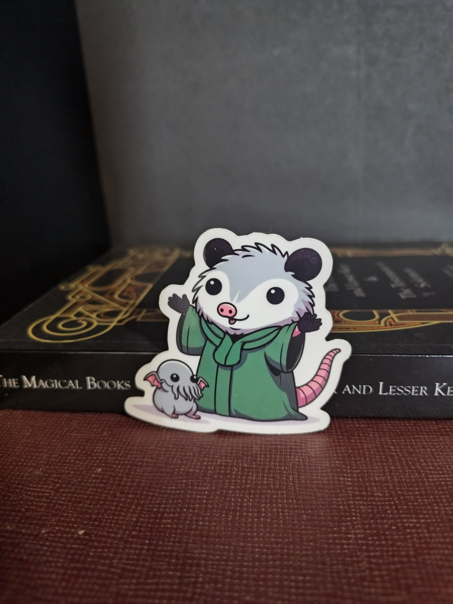 Opossum and Baby Cthulhu Sticker