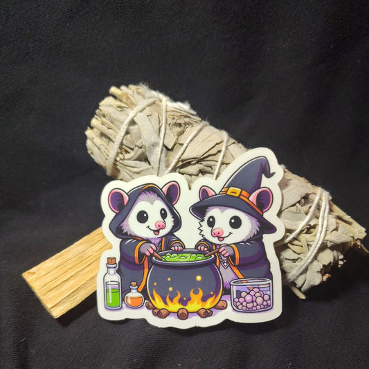 Opossums Making Potions Sticker