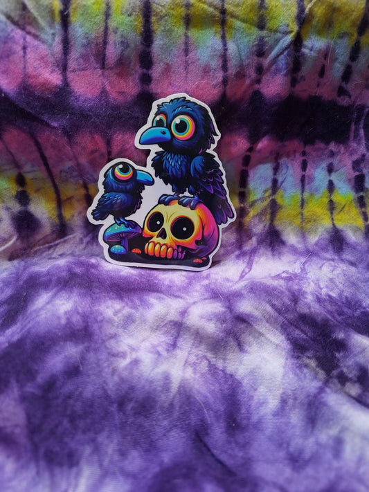 Trippy Ravens Sticker