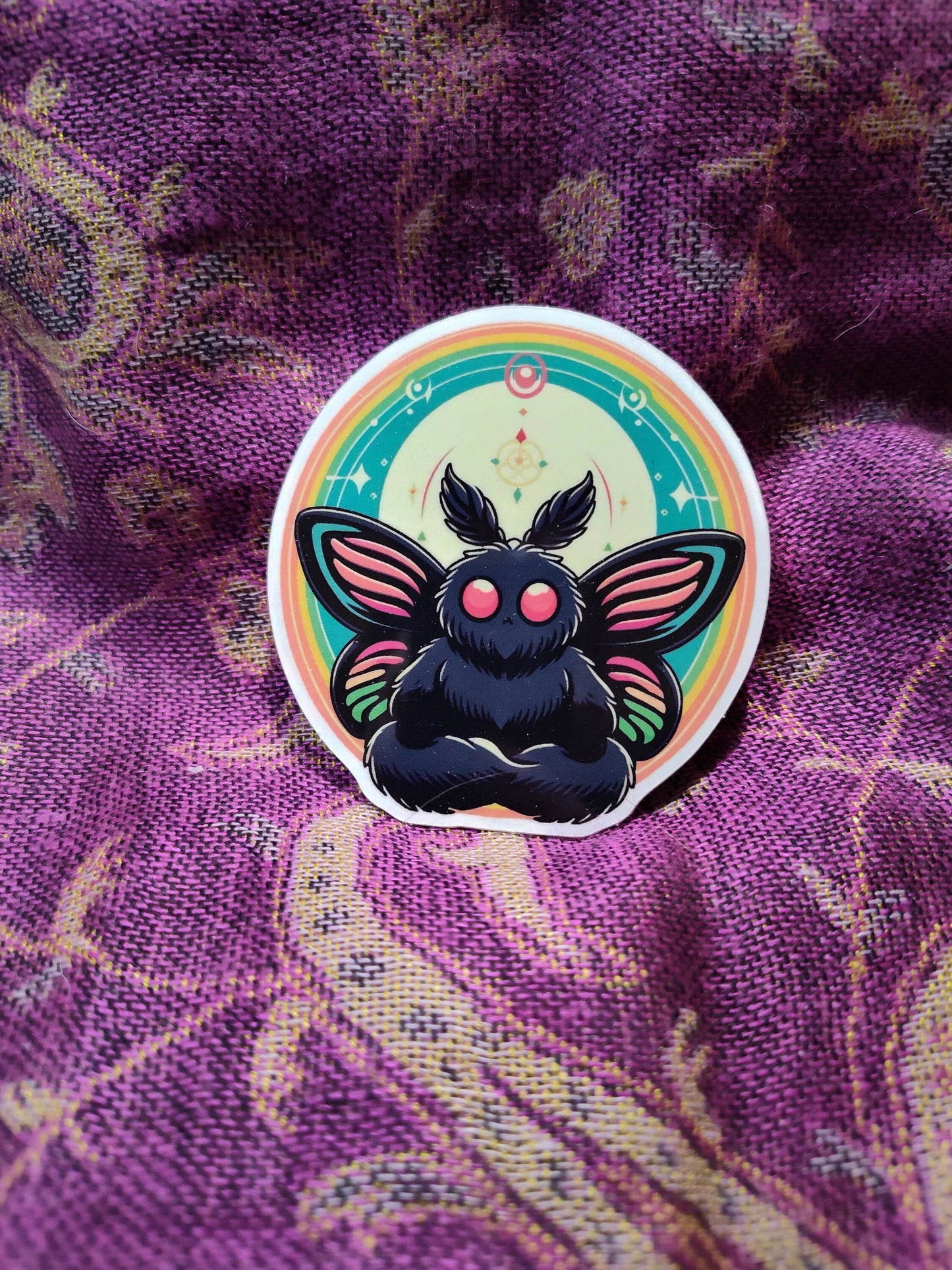 Mothman Meditating Sticker