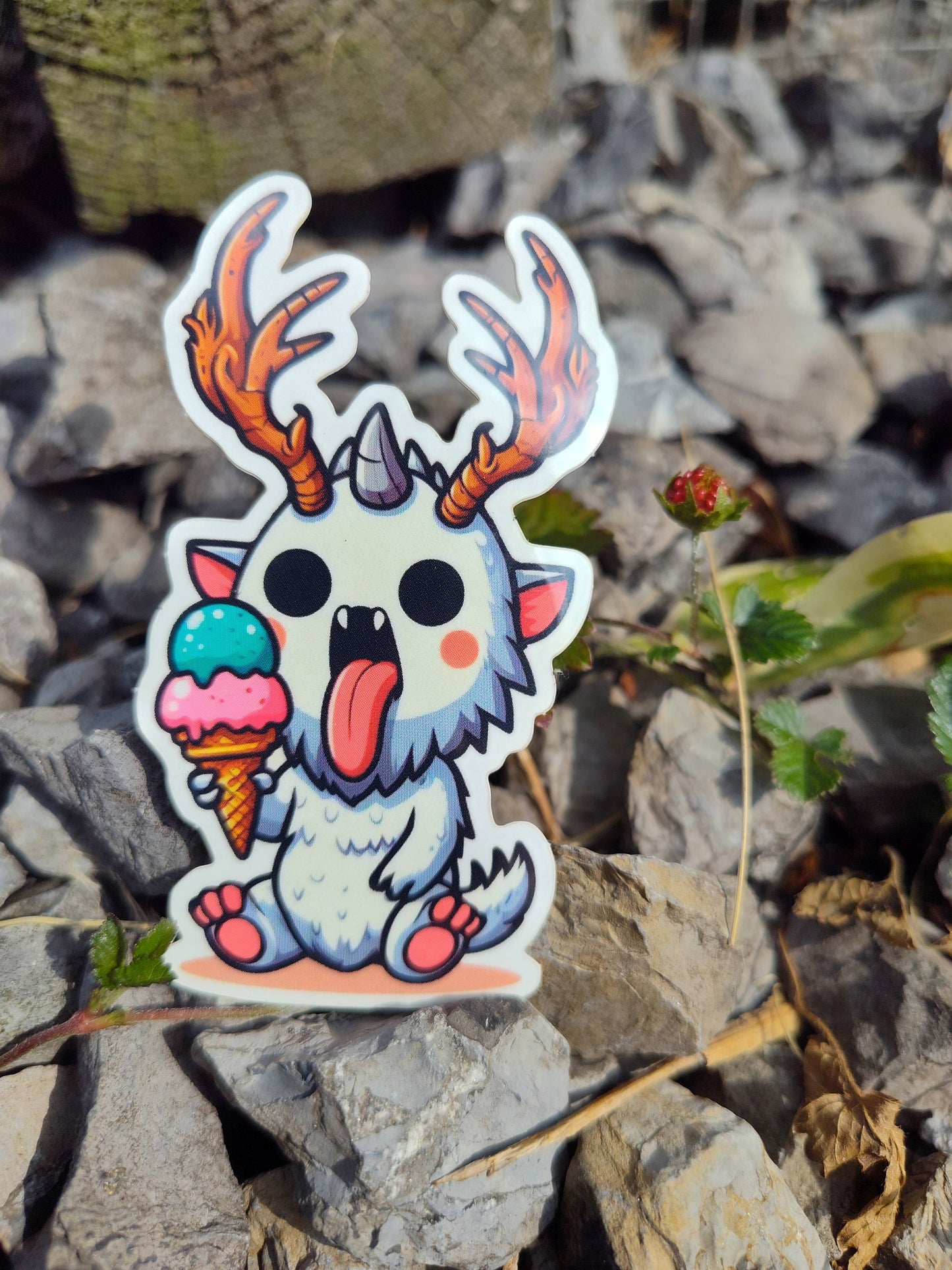 Wendigo with Ice Cream Sticker