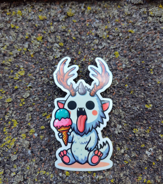 Wendigo with Ice Cream Sticker