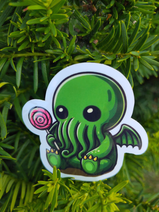 Cthulhu & Candy Sticker