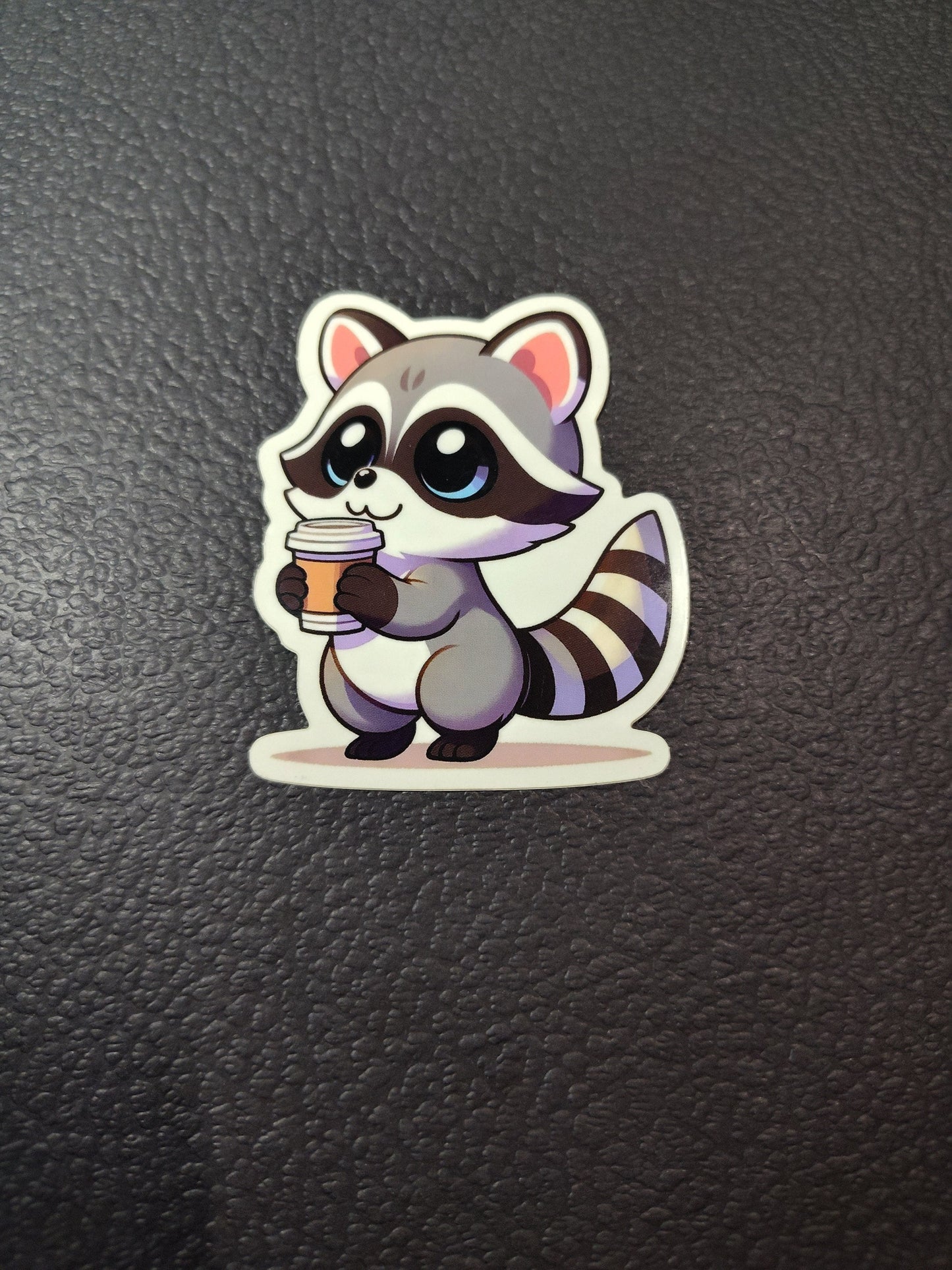 Perky Trash Panda: Raccoon Sticker