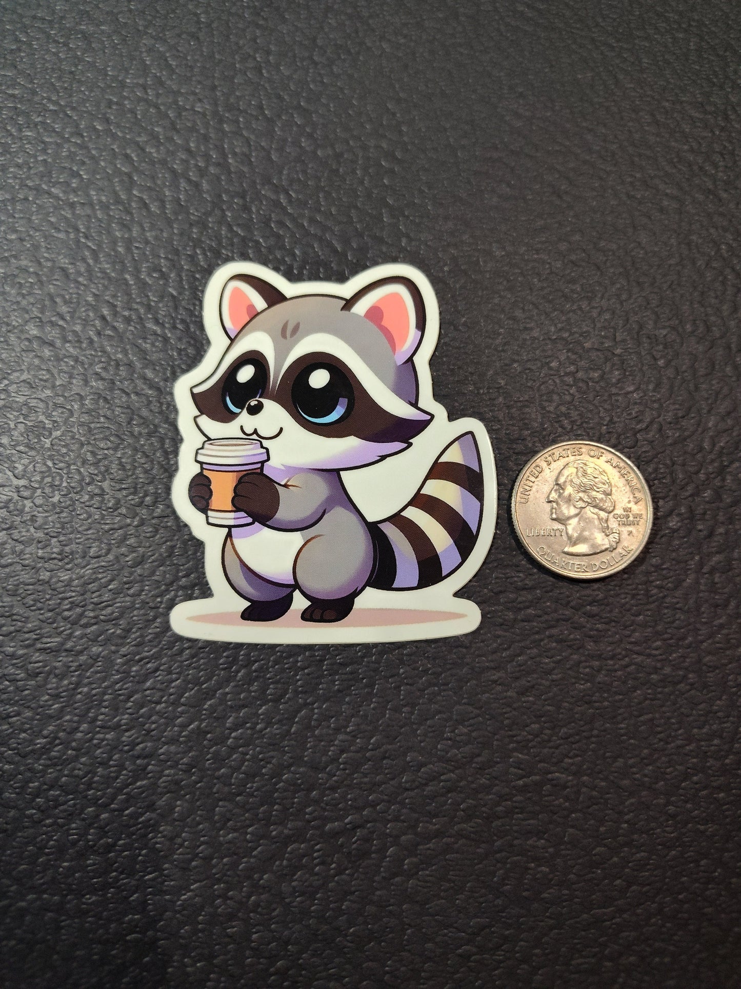 Perky Trash Panda: Raccoon Sticker