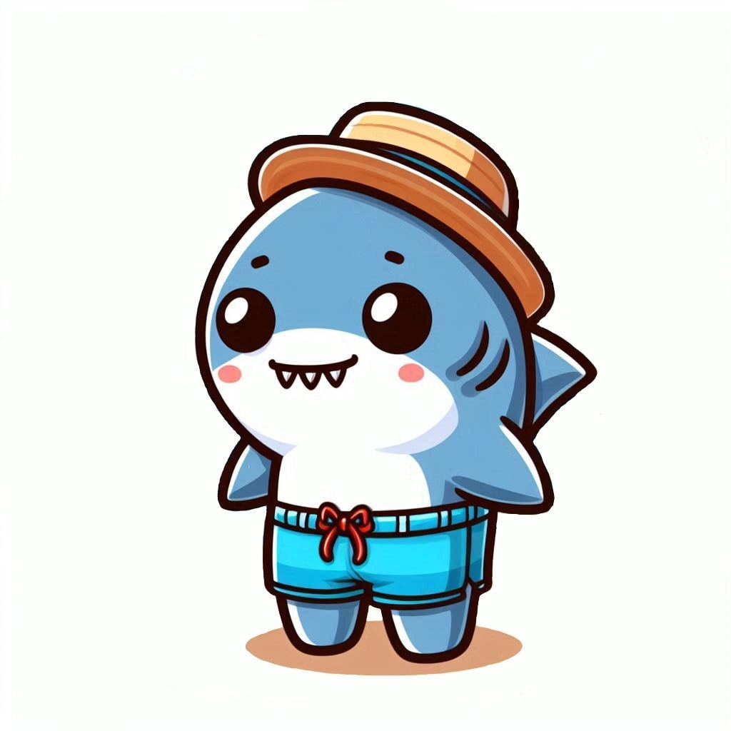 Landshark Lad: Shark Sticker