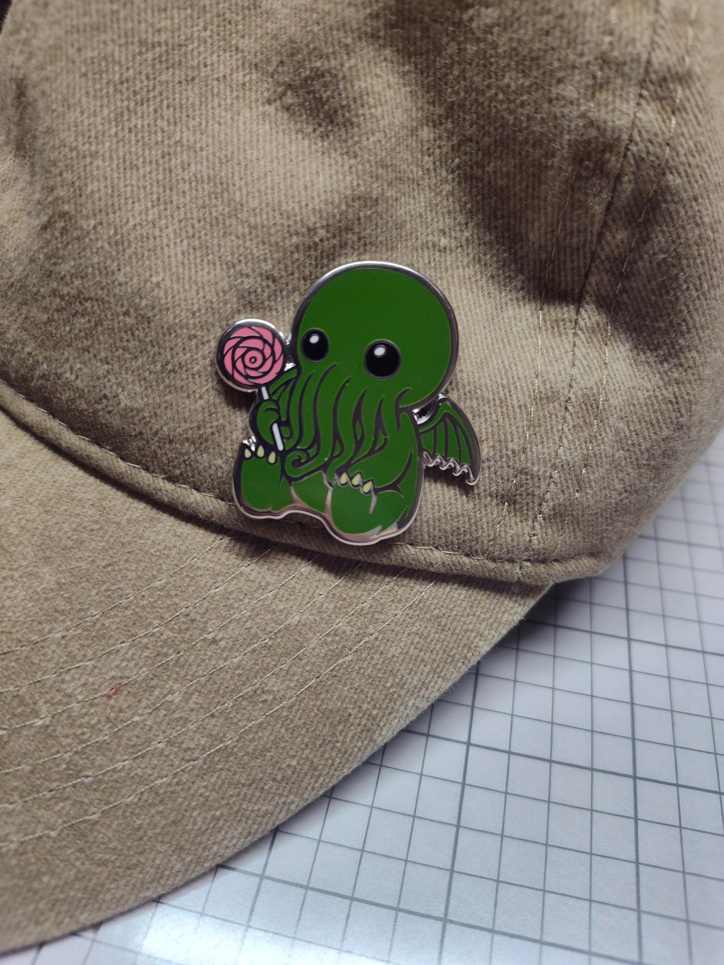 Cthulhu & Candy Enamel Pin - Cthulhu Lovecraft Pin