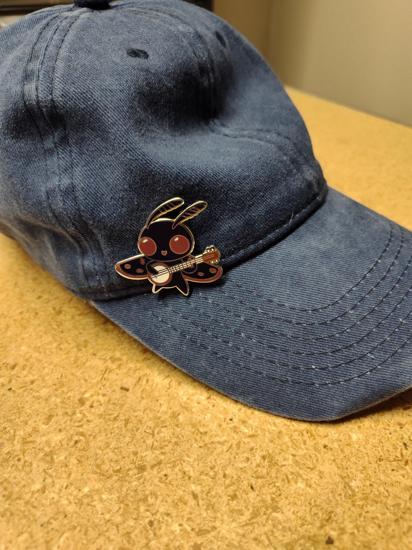 Mothman w/ Banjo Enamel Pin - Mothman and Banjo Pin