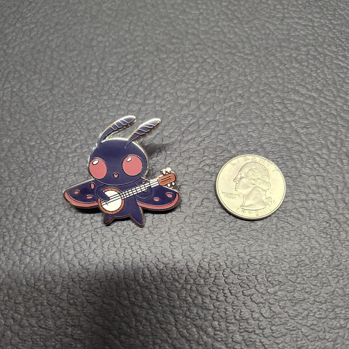 Mothman w/ Banjo Enamel Pin - Mothman and Banjo Pin