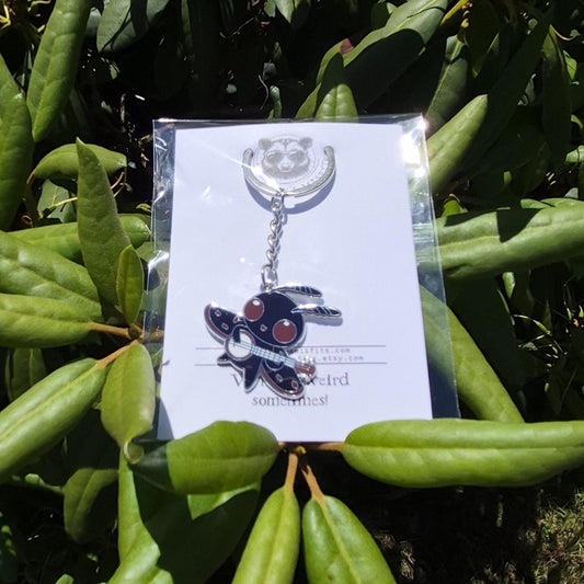 Mothman w/ Banjo Enamel Keychain - Cryptid Keychain