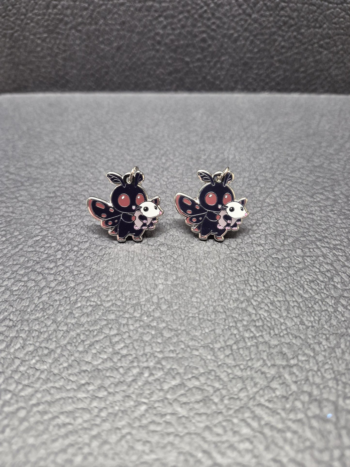 Mothman and Opossum Earrings